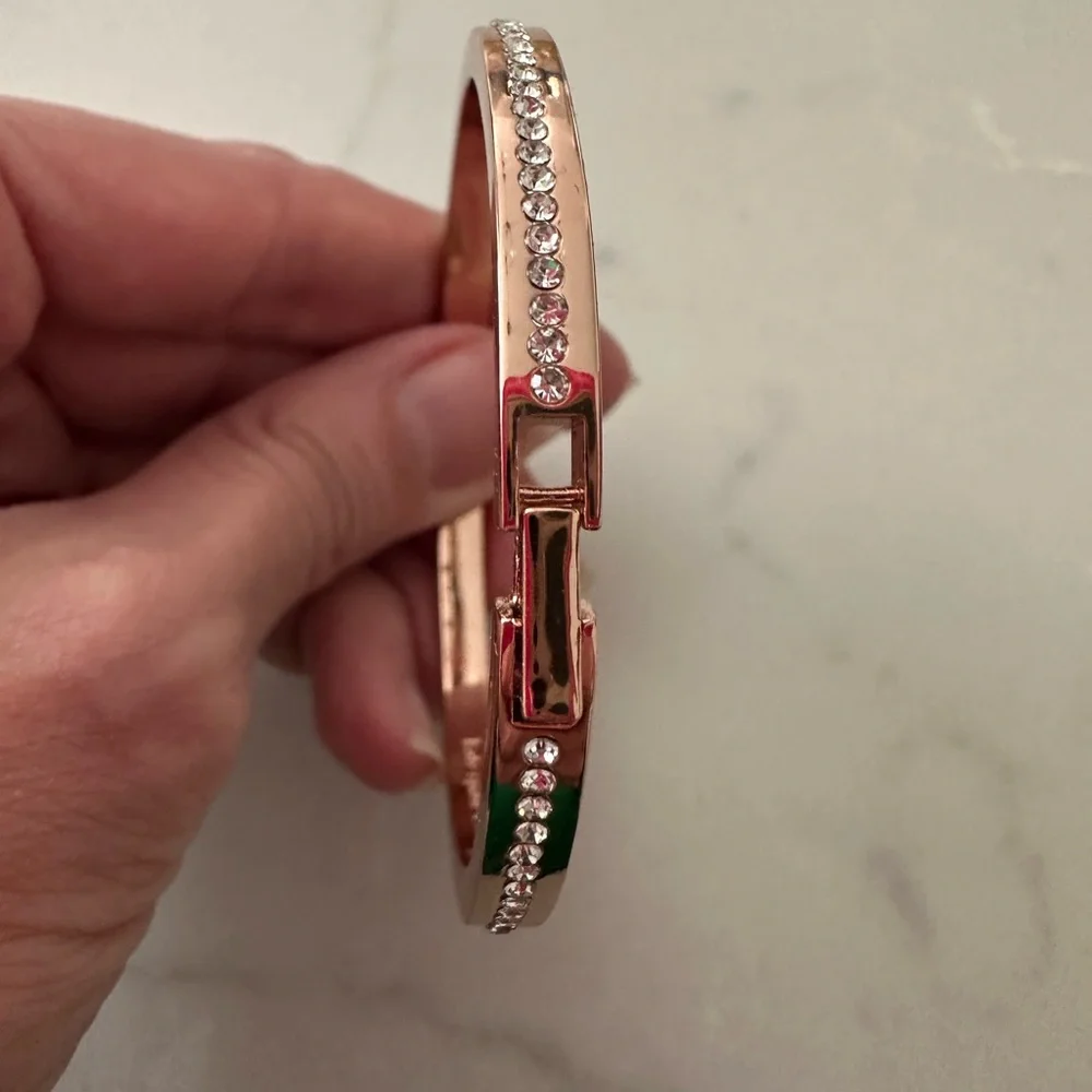 Kate Spade Rose Gold Ring It Up Pave Bangle Worn Once - Picture 6 of 6